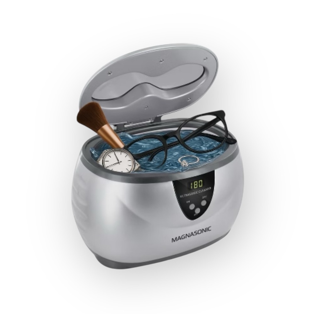 Magnasonic Ultrasonic Silver‎ Jewelry Cleaner Digital Timer Counter top size